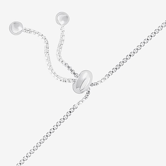 Womens Crystal Bow Heart Hello Kitty Bolo Bracelet