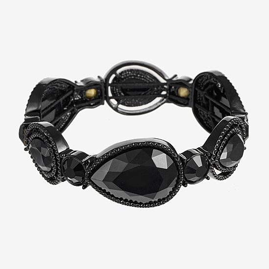 Mixit Black Womens Black Stretch Bracelet
