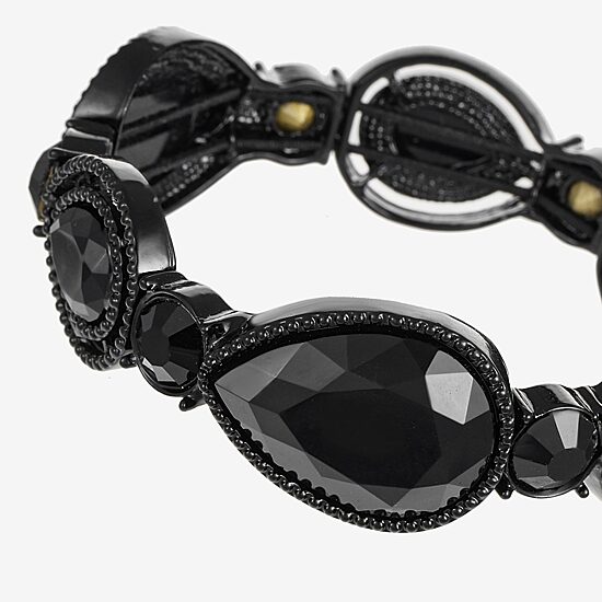 Mixit Black Womens Black Stretch Bracelet