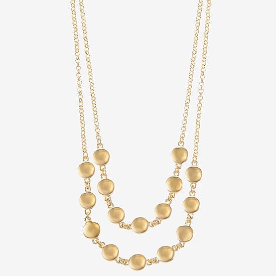 Liz Claiborne Layered Womens 17 Inch Strand Necklace