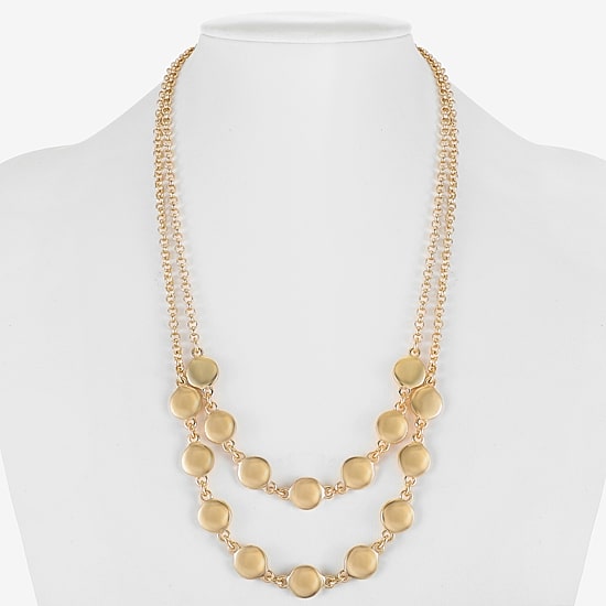 Liz Claiborne Layered Womens 17 Inch Strand Necklace