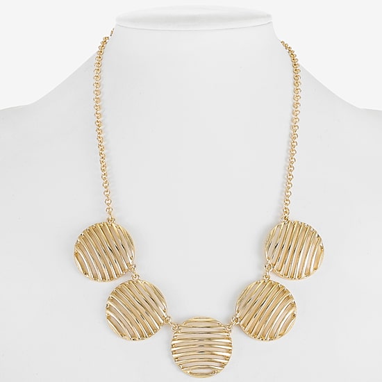 Liz Claiborne Textured Womens 17 Inch Collar Necklace