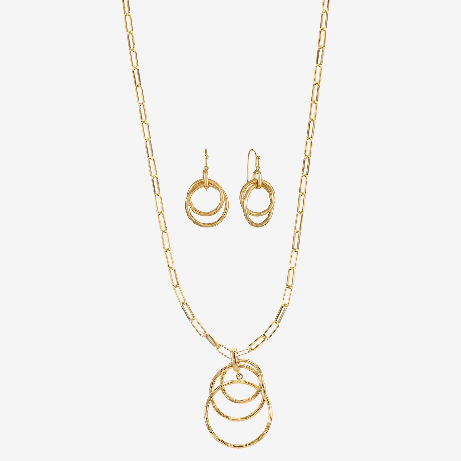 Liz Claiborne Pendant Necklace And Drop Earring Womens Round 2-pc. Jewelry Set