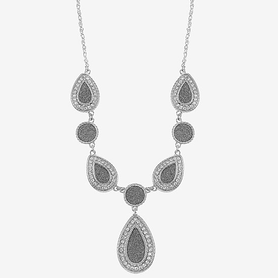 Monet Jewelry Womens Glass 18 Inch Y Necklace