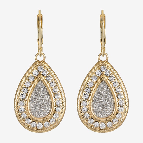 Monet Jewelry Womens Glass Drop Earrings