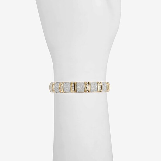 Monet Jewelry Gold Tone Womens Glass Stretch Bracelet