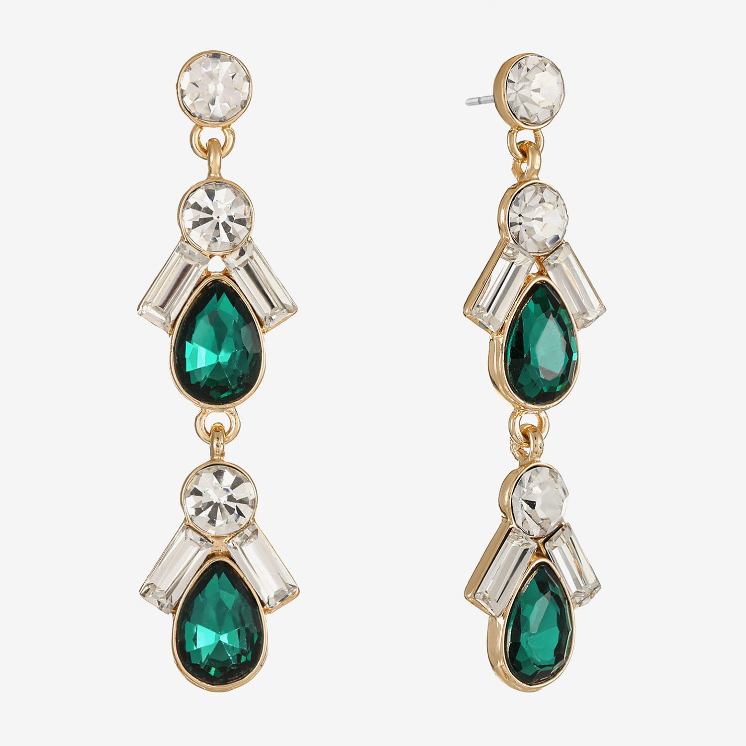 Monet Jewelry Womens Glass Hypoallergenic Drop Earrings