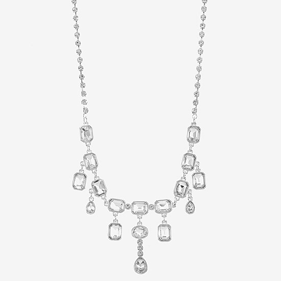 Monet Jewelry Timeless Silver Tone Womens 17 Inch Collar Necklace