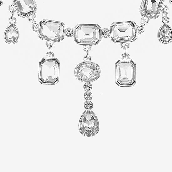 Monet Jewelry Timeless Silver Tone Womens 17 Inch Collar Necklace