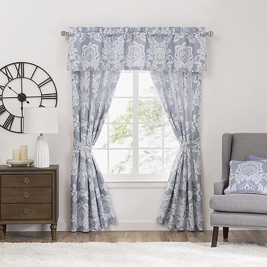 Rose Tree Damask Rod Pocket Tailored Valance