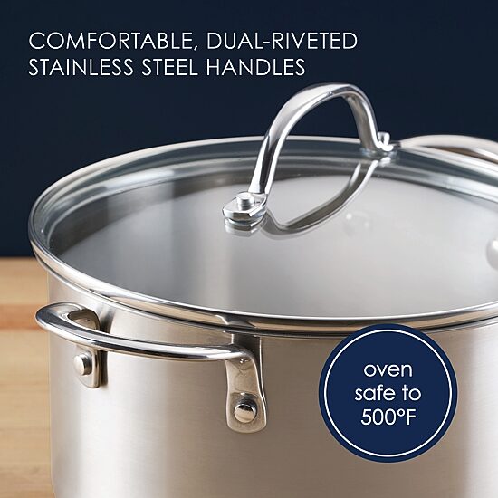 Rachael Ray Stainless Steel 6-qt. Stockpot