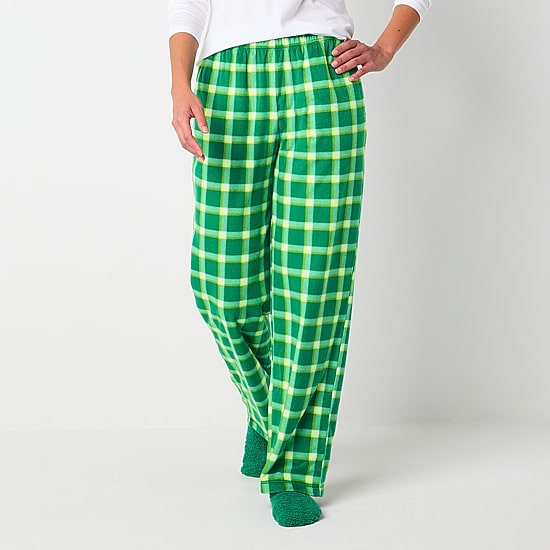 Sleep Chic Womens Fleece Pajama Pants with Socks