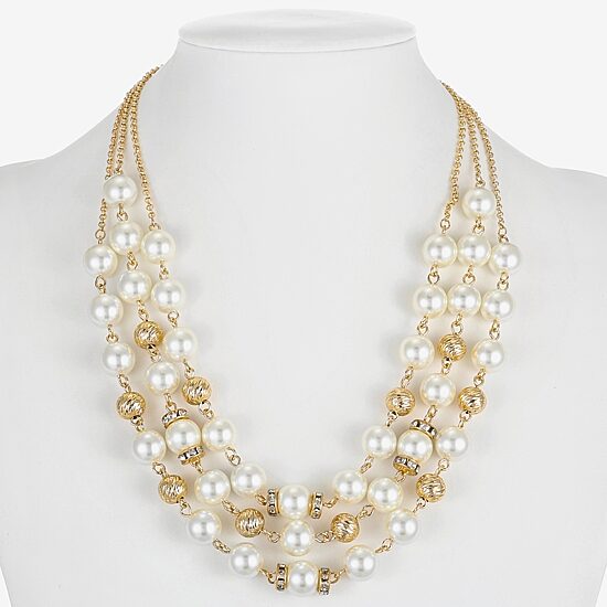 Monet Jewelry Womens Glass 19 Inch Strand Necklace