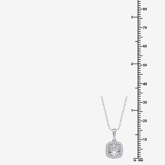 Yes, Please! Womens Lab Created White Sapphire Sterling Silver Cushion 2-pc. Jewelry Set