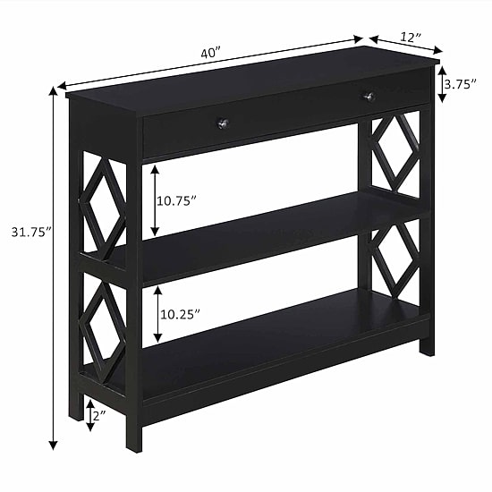 Convenience Concepts Diamond 1-Drawer Console Table