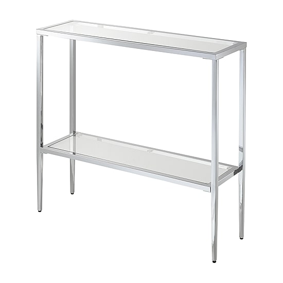 Convenience Concepts Nadia Glass Top Metal Console Table
