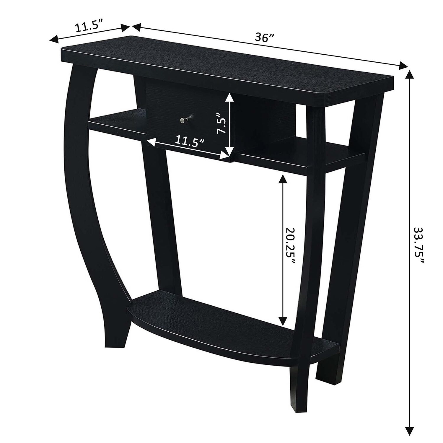 Convenience Concepts Newport Dorchester 1-Drawer Console Table