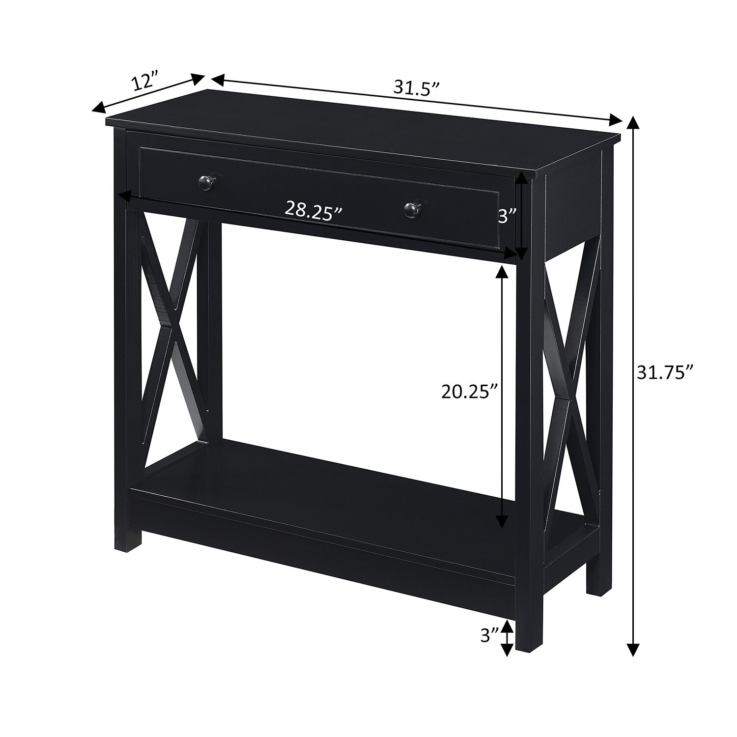 Convenience Concepts Oxford 1-Drawer Console Table