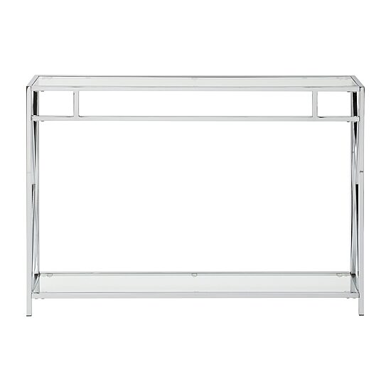 Convenience Concepts Oxford Glass Top Metal Console Table