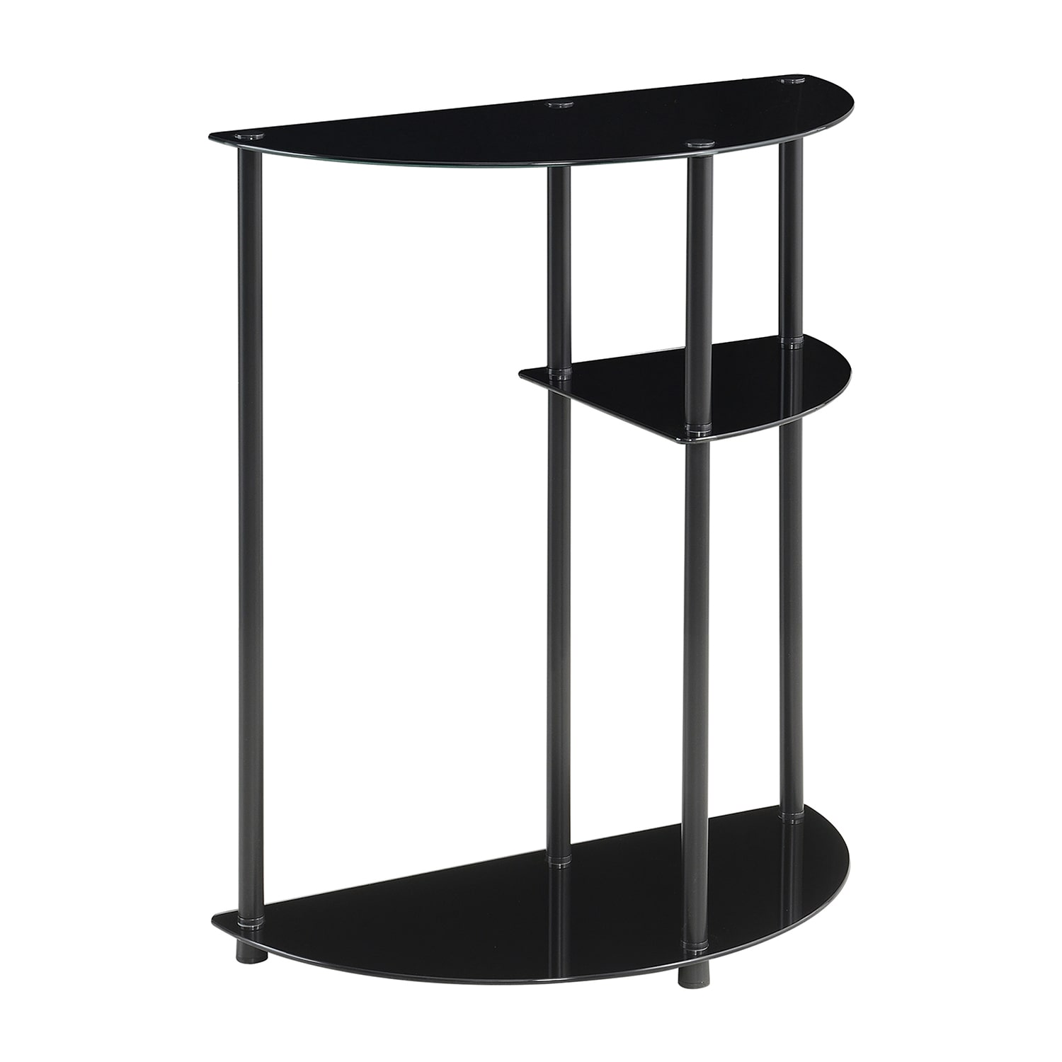 Convenience Concepts Design2go Glass Top Metal Console Table