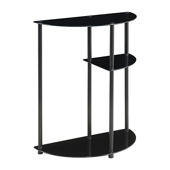 Convenience Concepts Design2go Glass Top Metal Console Table