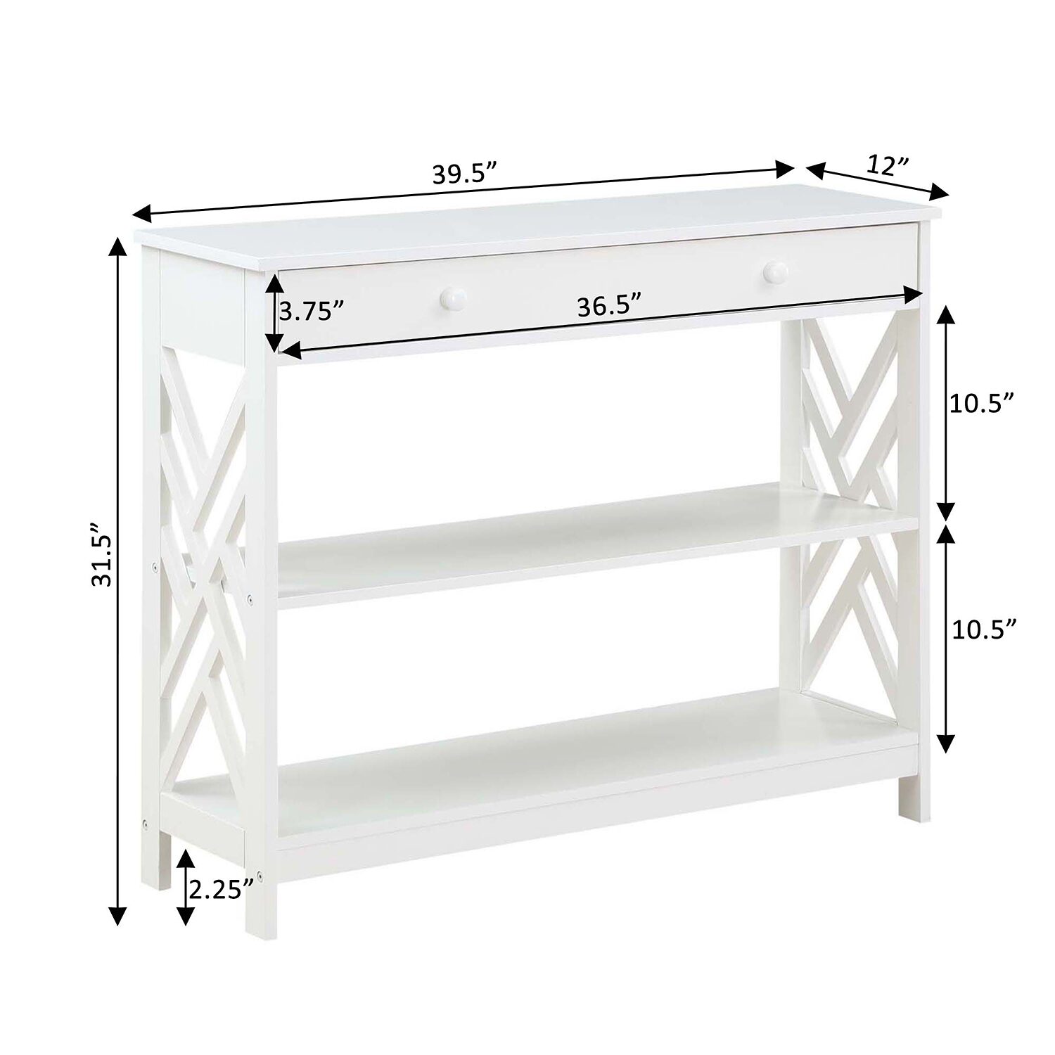 Convenience Concepts Titan 1-Drawer Console Table