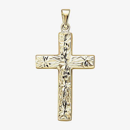 14K Yellow Gold Reversible Cross Charm