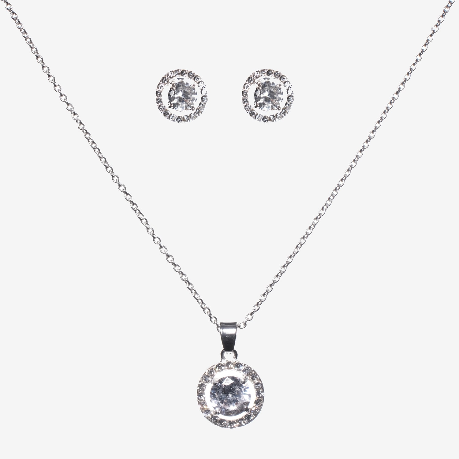 Sparkle Allure Light Up Box Womens Cubic Zirconia Pure Silver Over Brass 2-pc. Jewelry Set