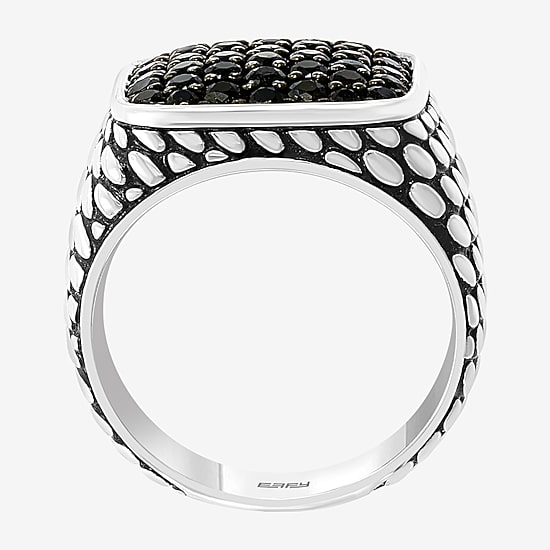 Effy Final Call Mens Genuine Black Spinel Sterling Silver Fashion Ring