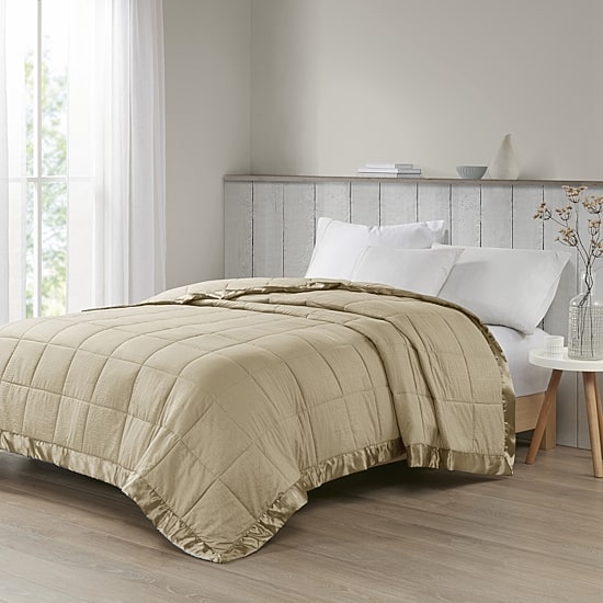Madison Park Parkman Embossed Texture Oversized Down Alternative Blanket