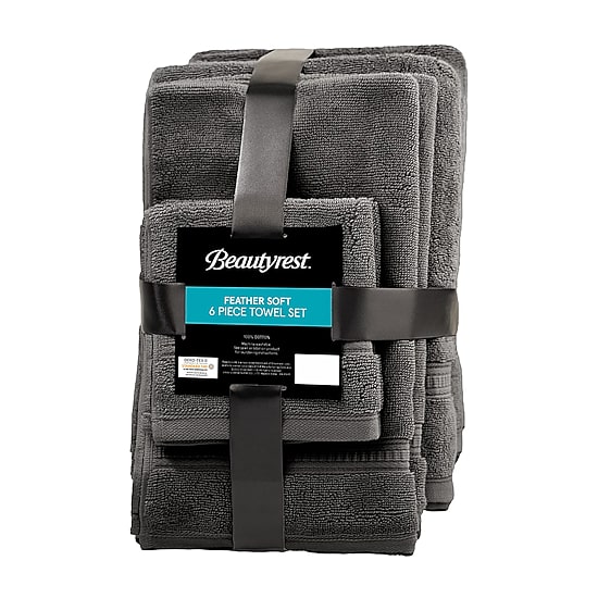 Beautyrest Plume 100% Cotton Feather Touch Antimicrobial Treated 6-pc Towel Set