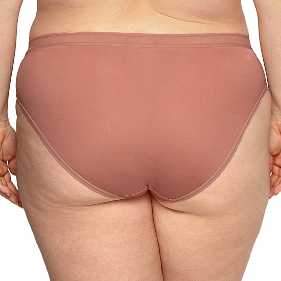 Curvy Couture Silky Smooth High Cut Brief Panty - 1364