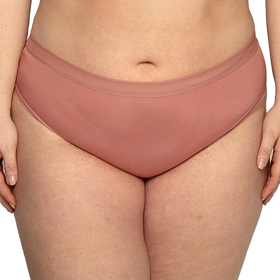 Curvy Couture Silky Smooth High Cut Brief Panty - 1364