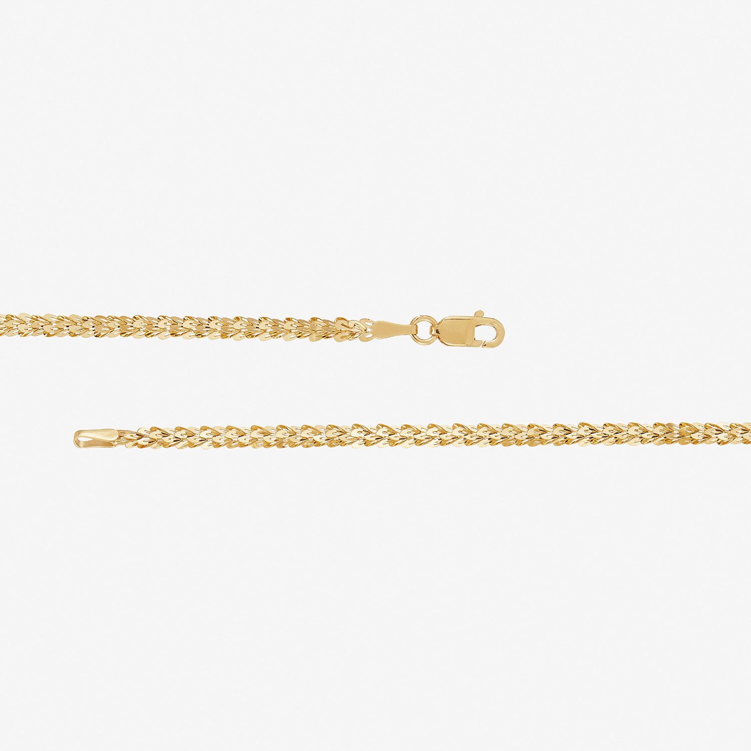Womens 14K Gold 18 Inch Link Necklace