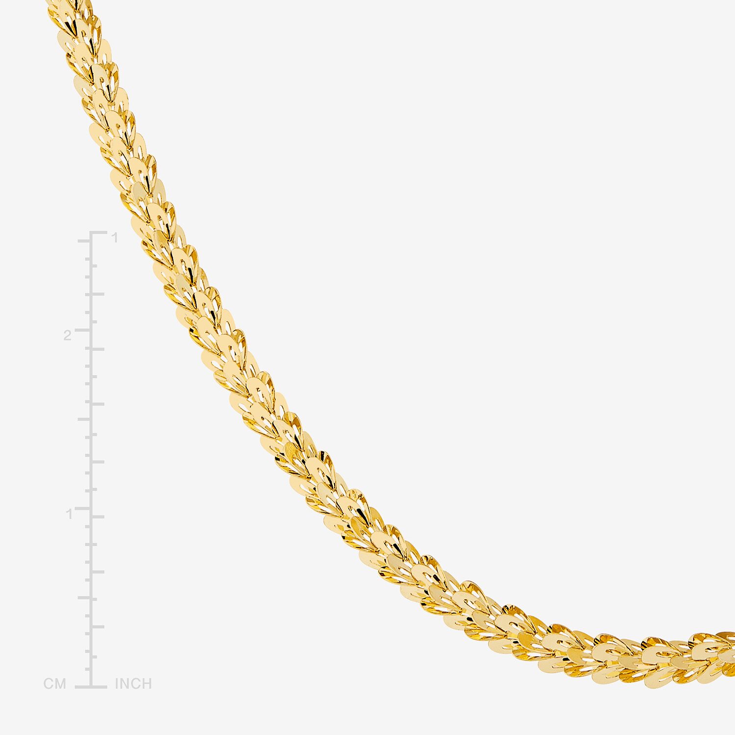 Womens 14K Gold 18 Inch Link Necklace