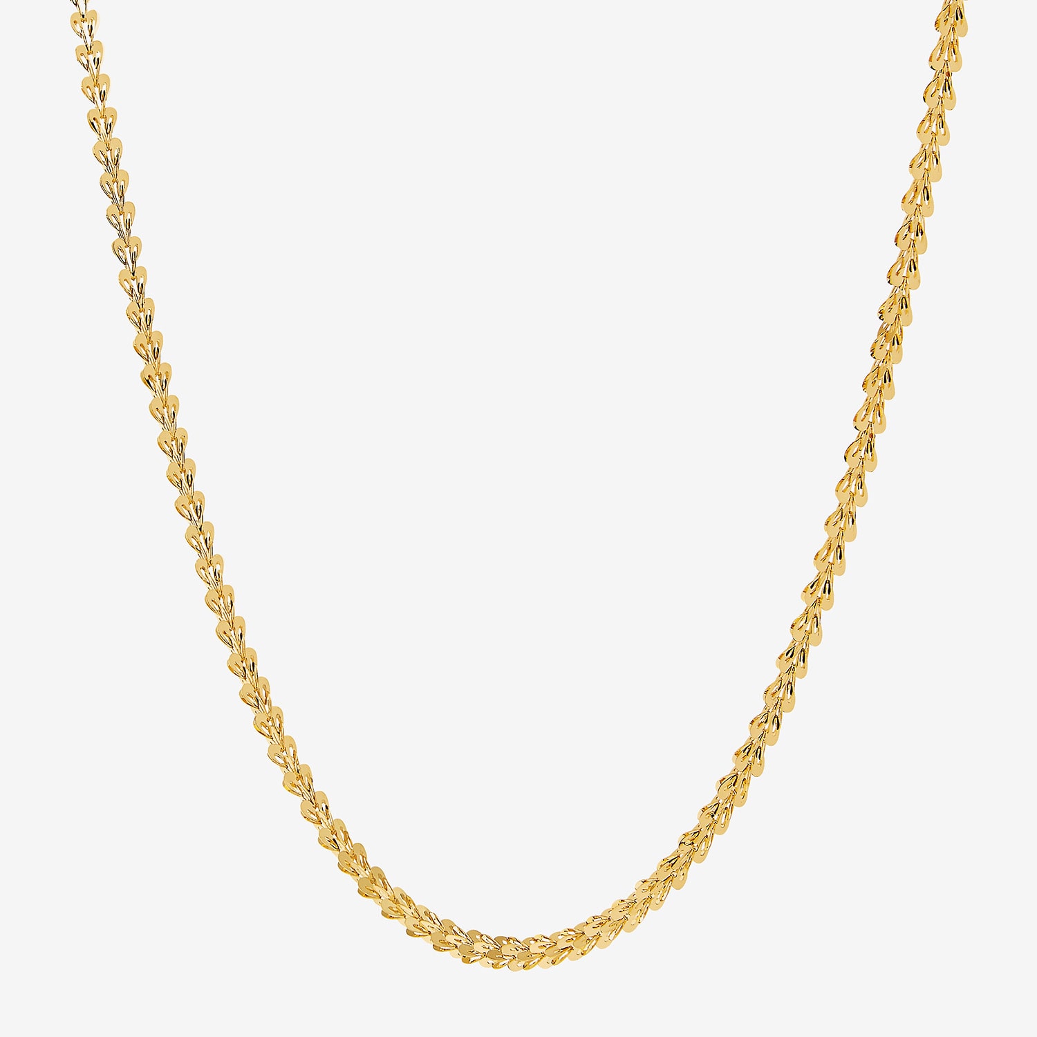 Womens 14K Gold 18 Inch Link Necklace