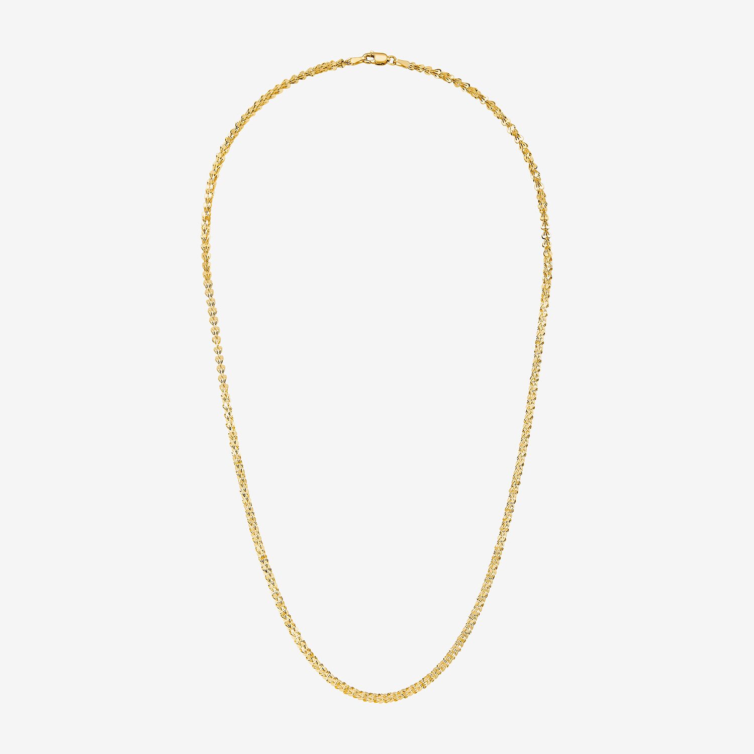 Womens 14K Gold 18 Inch Link Necklace