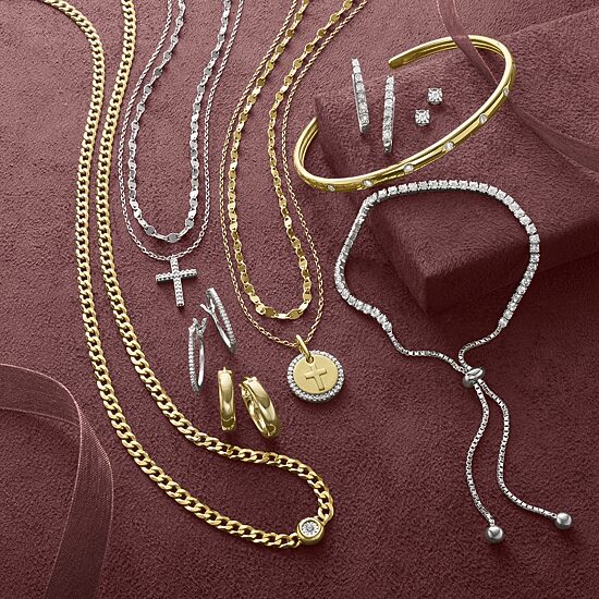 Yes, Please! Womens Diamond Accent Natural Diamond 14K Gold Over Silver Sterling Silver 2 Pair Earring Set