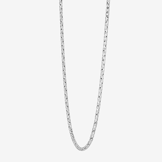 Made in Italy Womens Sterling Silver 20 Inch Link Chain Necklace