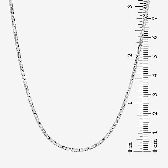 Made in Italy Womens Sterling Silver 20 Inch Link Chain Necklace