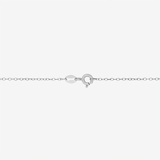 Mom Womens 7/8 CT. T.W. White Cubic Zirconia Sterling Silver Heart 18 Inch Pendant Necklace