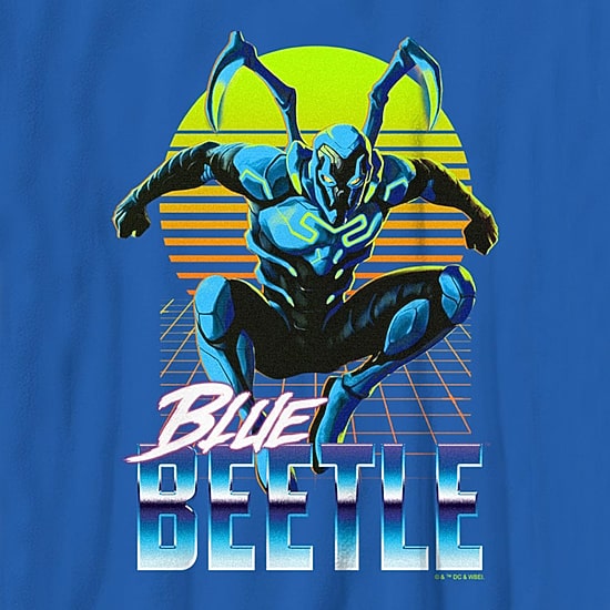 Little & Big Kid Boys Crew Neck Short Sleeve Regular Fit Blue Beetle Graphic T-Shirt