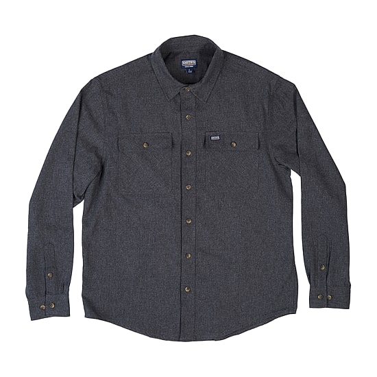 Smiths Workwear Solid Heather Mens Long Sleeve Regular Fit Flannel Shirt