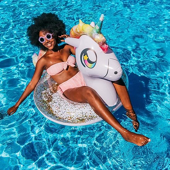 PoolCandy Glitter Unicorn - 40IN Pool Tube