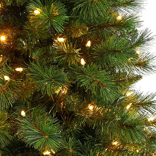Nearly Natural Faux 5 Foot Pre-Lit Pine Christmas Tree