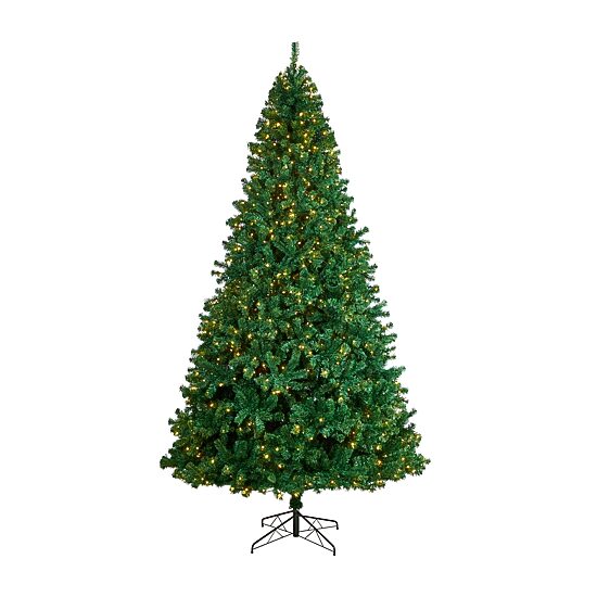 Nearly Natural Faux Douglas 11 Foot Pre-Lit Christmas Tree