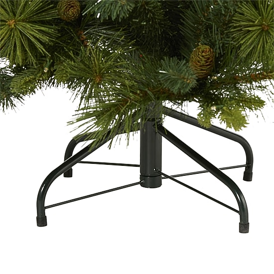 Nearly Natural North Carolina Mixed Faux 4 Foot Pre-Lit Pine Christmas Tree