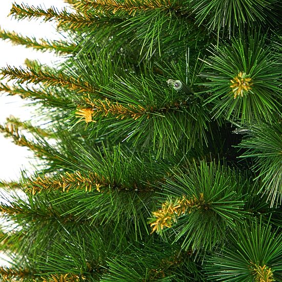 Nearly Natural Faux 3 1/2 Foot Pre-Lit Pine Christmas Tree