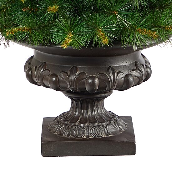 Nearly Natural Faux 3 1/2 Foot Pre-Lit Pine Christmas Tree