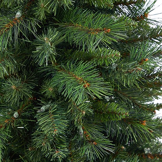 Nearly Natural Mountain Faux 4 1/2 Foot Pre-Lit Pine Christmas Tree